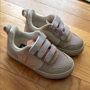 Veja Kids Tan and Peach Sneakers